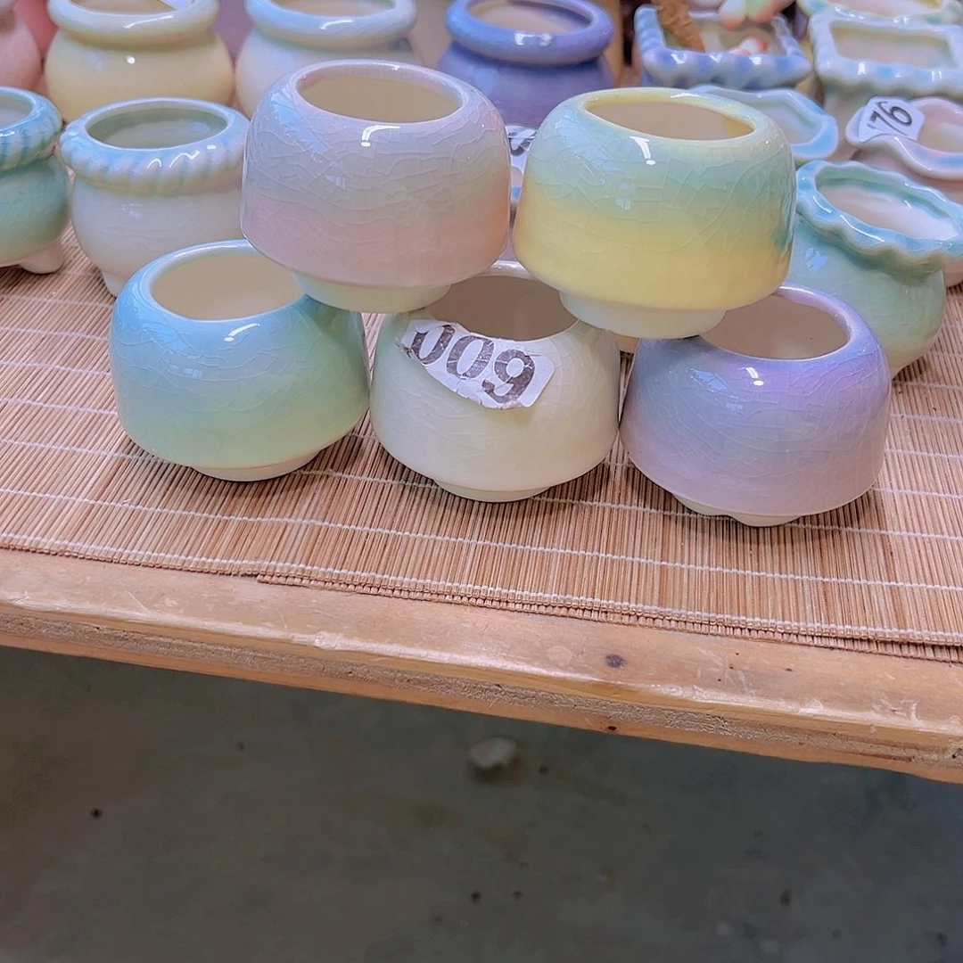 红陶陶瓷花盆满12包邮