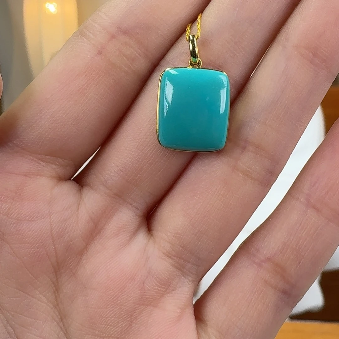 绿松石18K金镶嵌珠宝奇石