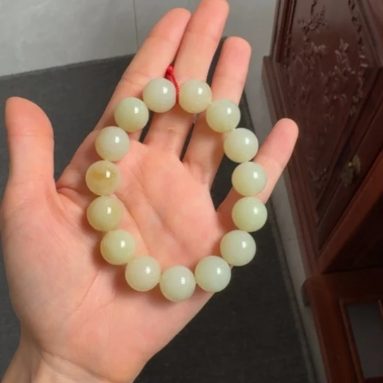 手链未镶嵌和田玉（糖玉）