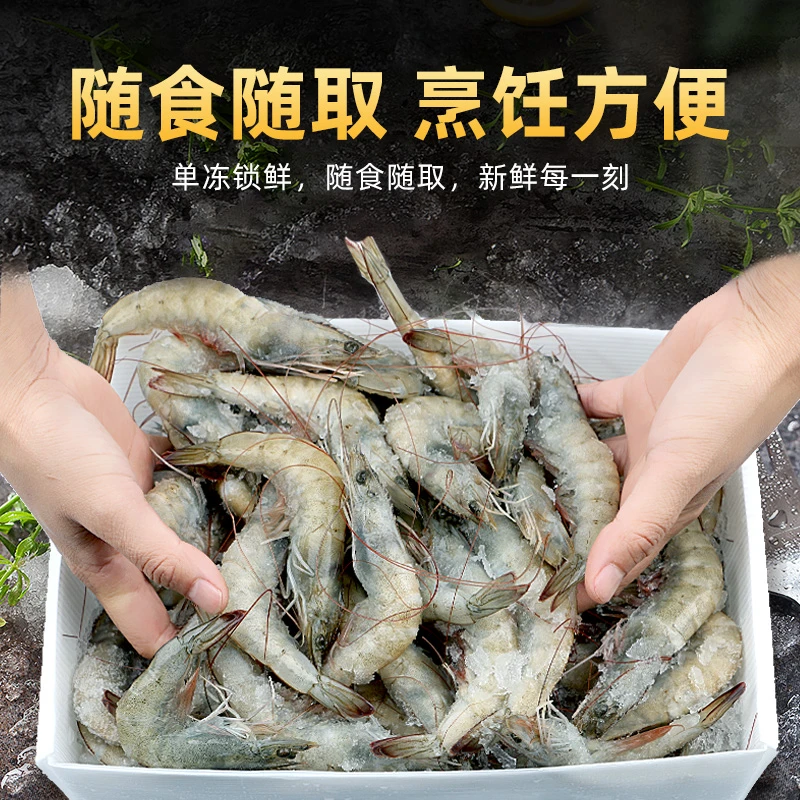 【青岛大虾】20/30码头新货青岛大虾盐冻新鲜海虾美味渔船上岸