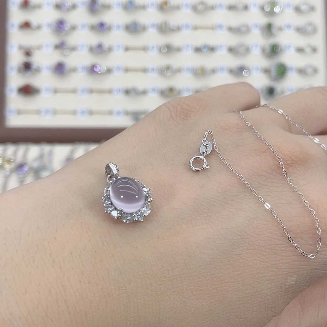 初***～银S925镶嵌颈饰萤石