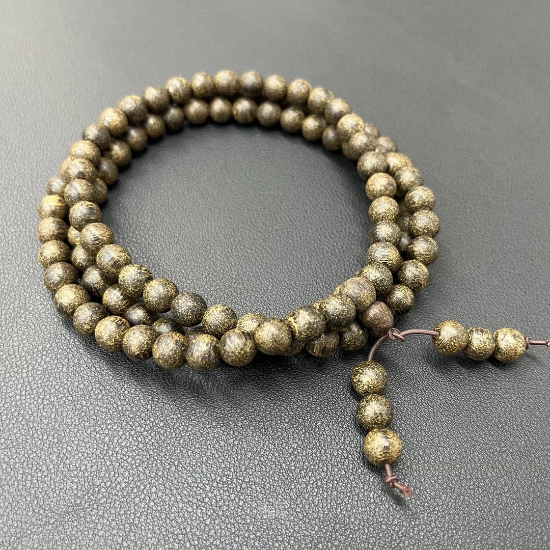 海南蚂蚁虫漏沉香圆珠8mm多圈手串多样性发货