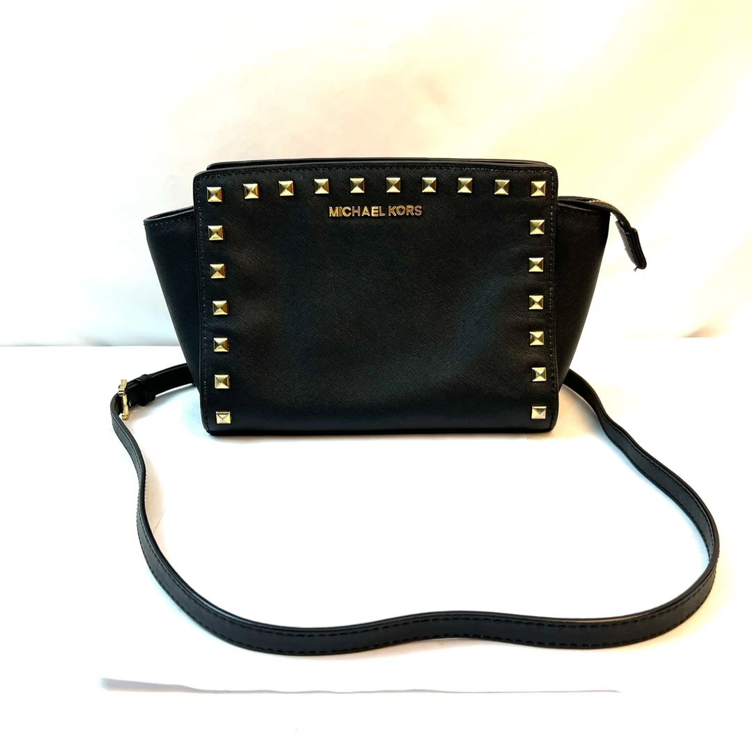 95新 MICHAELKORS/迈克高仕 黑色手提包/B6489