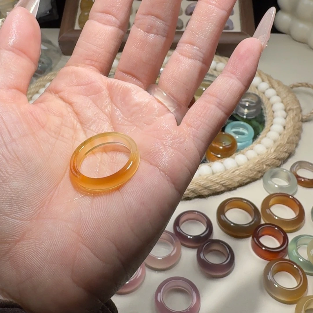 山***秀玛瑙/玉髓未镶嵌戒圈