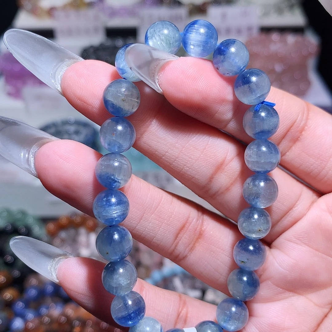 未镶嵌手链水晶玉化蓝绿晶8-9m