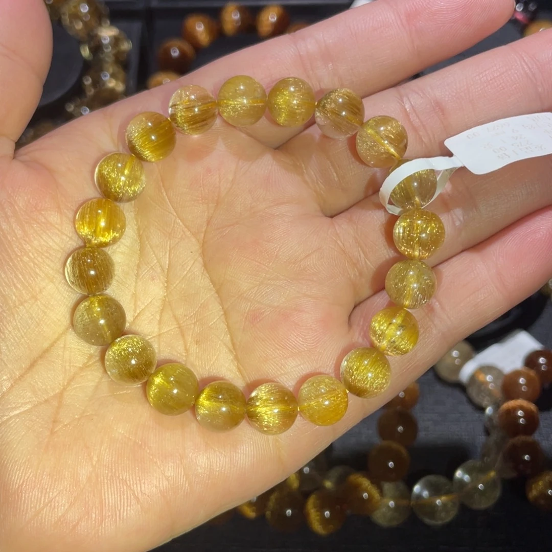 未镶嵌手链水晶发晶9mm左右