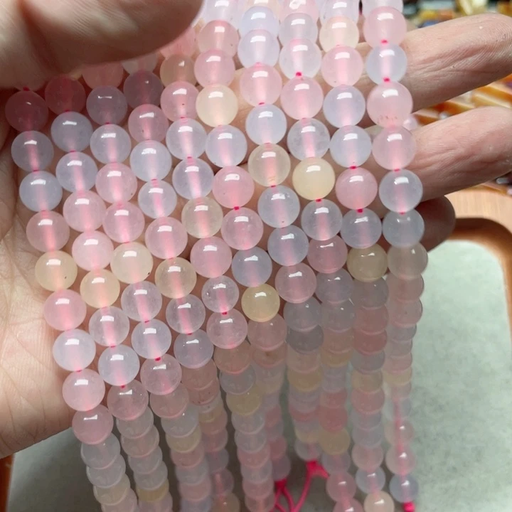 玛瑙/玉髓合金珠宝半成品一条8mm摩根