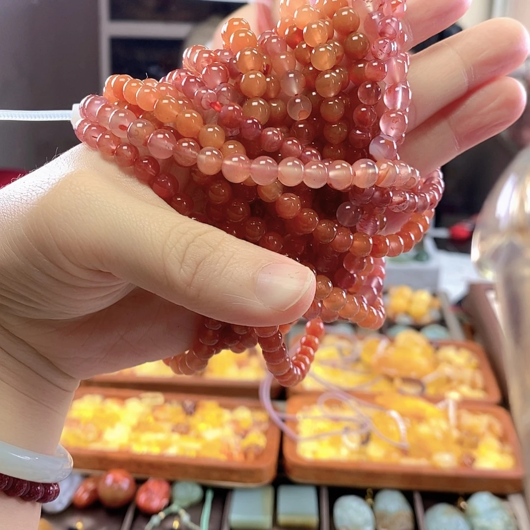 南红玛瑙合金手链