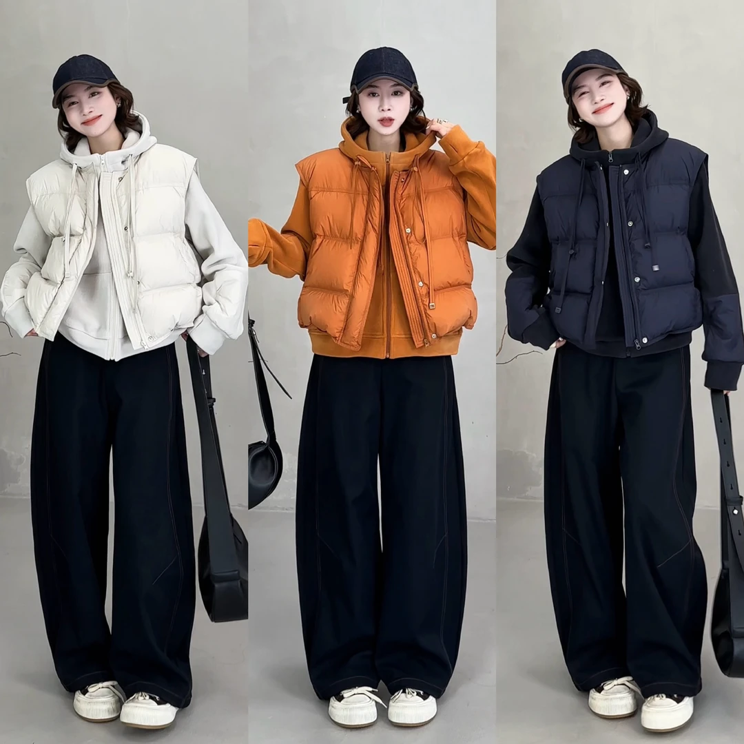 月月 2025秋冬【轻谧暖冬】摇粒绒外套羽绒马甲两件套 2510C6623