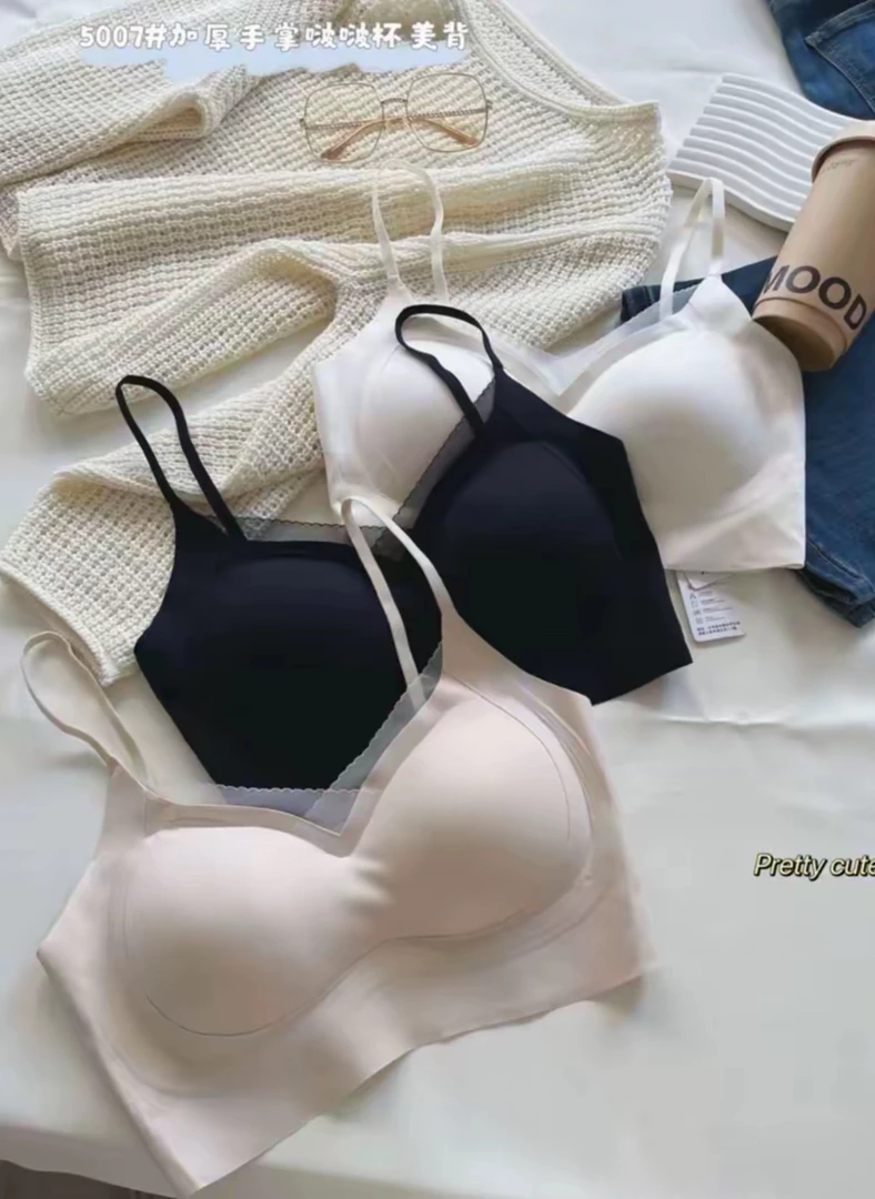 5007小胸神器后背镂空无痕美背加厚手掌托胸小胸聚拢抹胸文胸