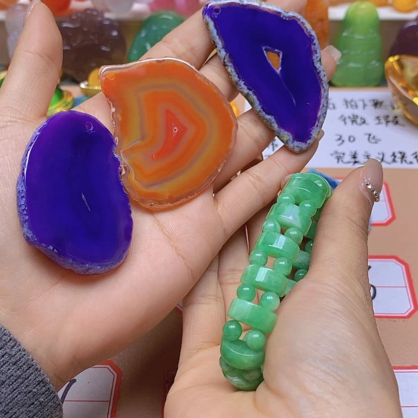 【闪购商品】玛瑙/玉髓玉牌未镶嵌琪**常