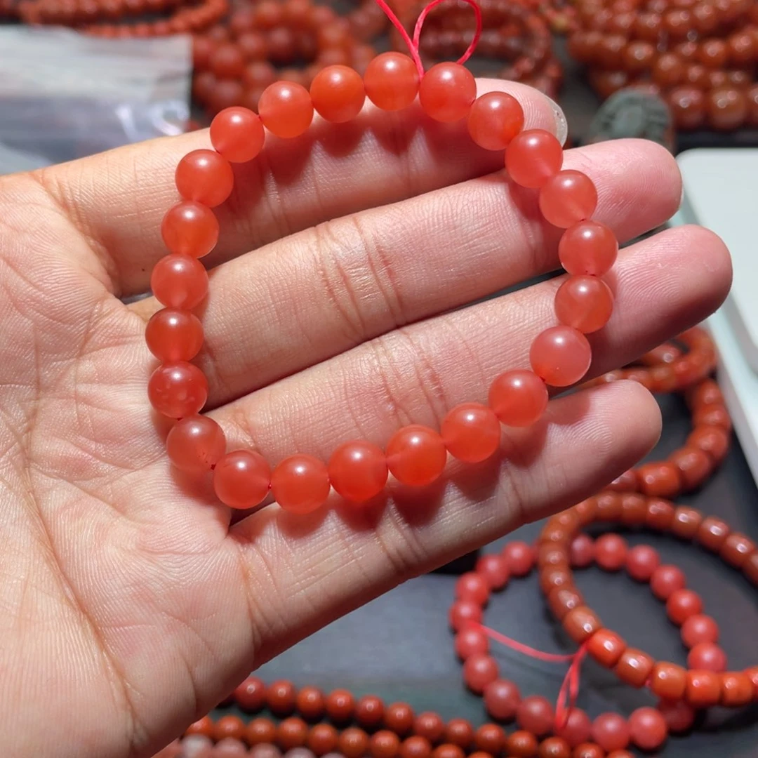 南红玛瑙手链未镶嵌