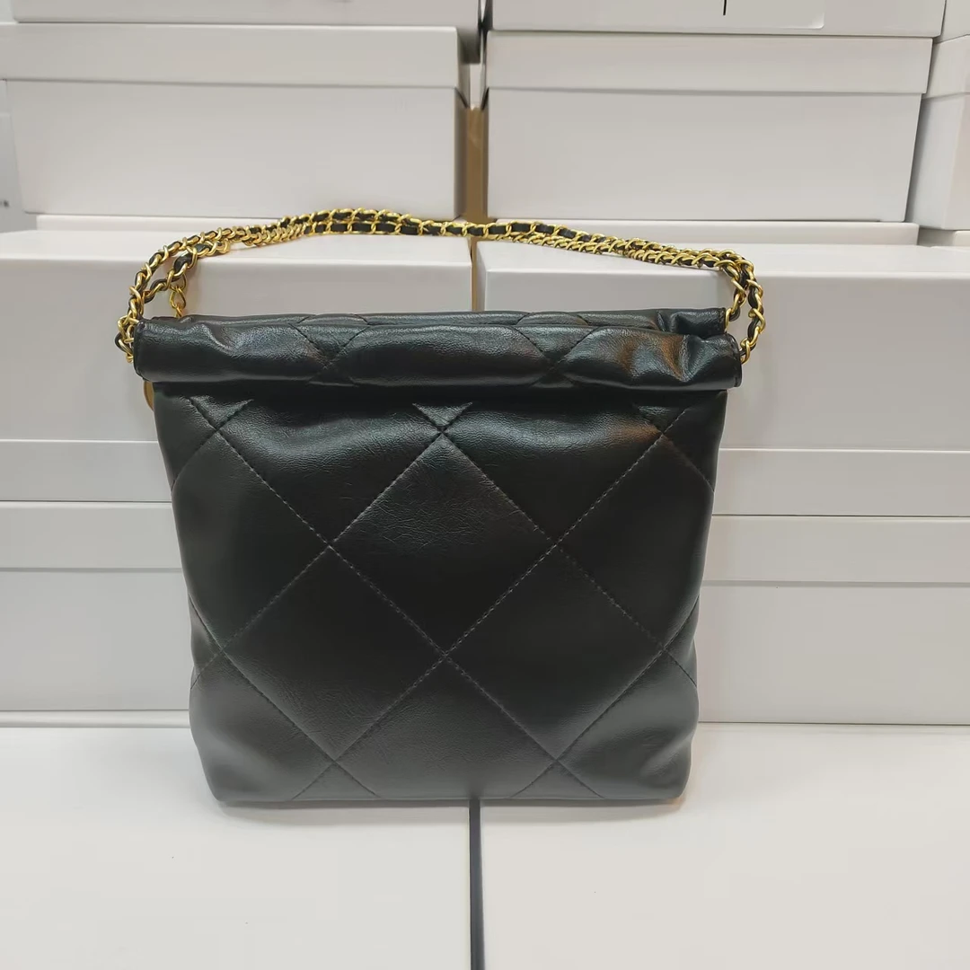 手工便携式单根夹层拉链袋单肩包链条包时髦小姨风