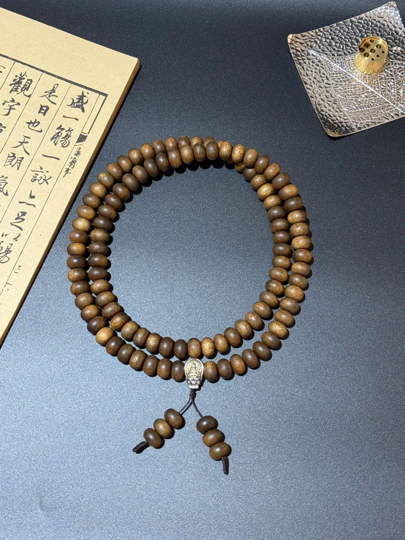 沉香严选+加里曼丹1.2算盘珠多圈沉香手串