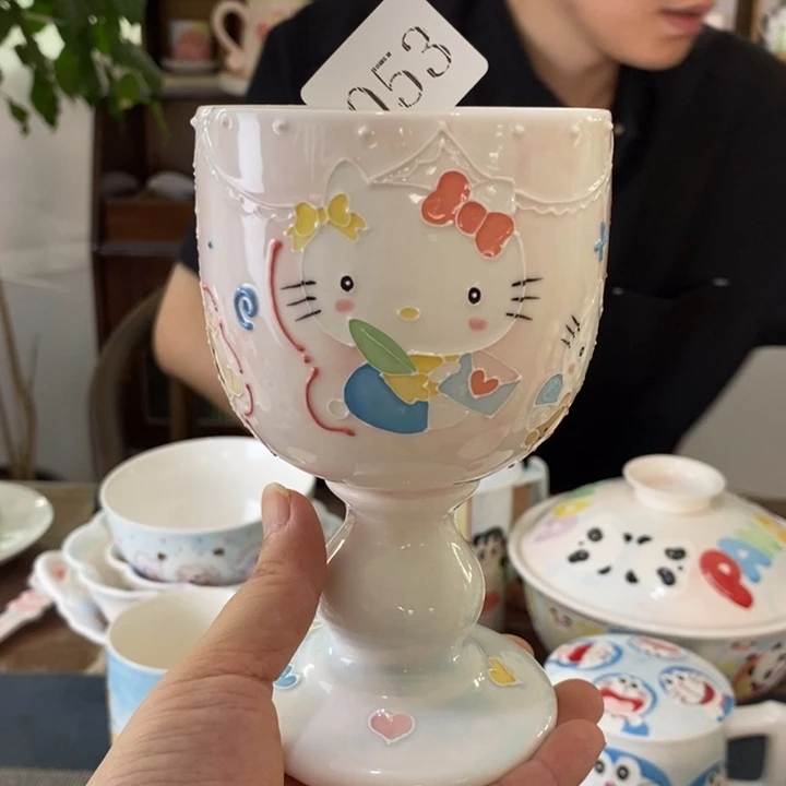 瓷片景德镇釉下彩手绘