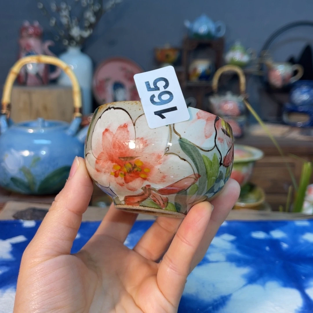 杯素浅陶瓷手工手绘