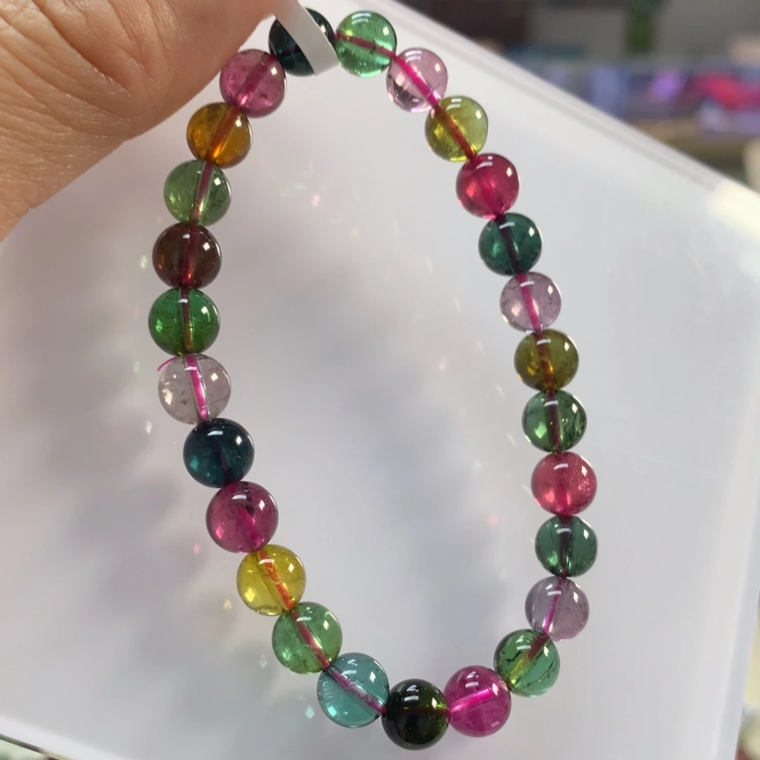 碧玺未镶嵌手链7.5左右