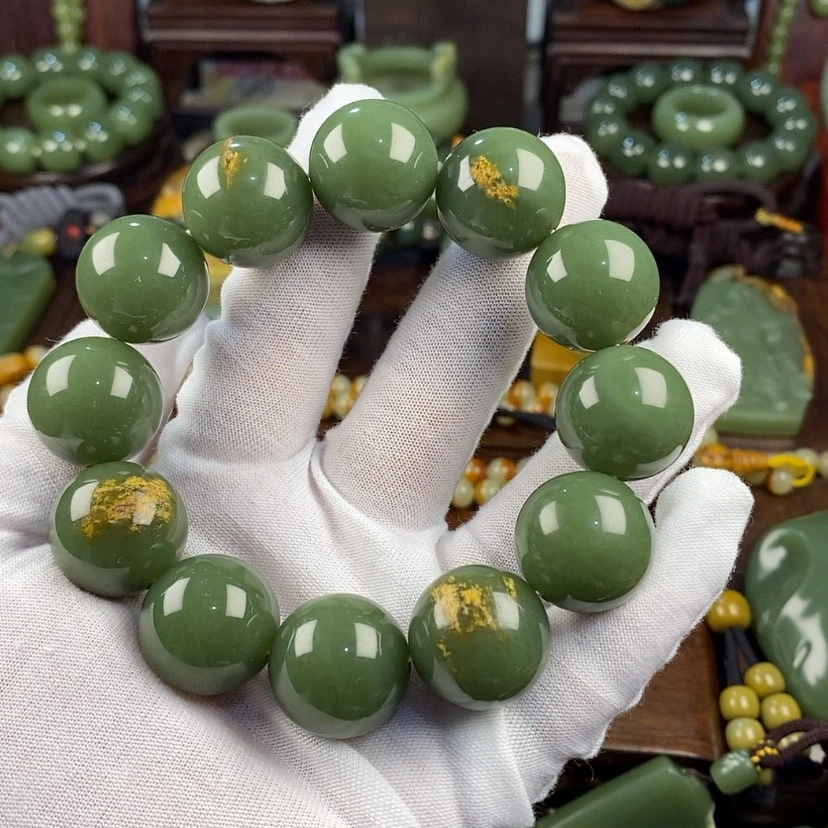 【闪购商品】岫岩河磨玉（透闪石质玉）手链未镶嵌