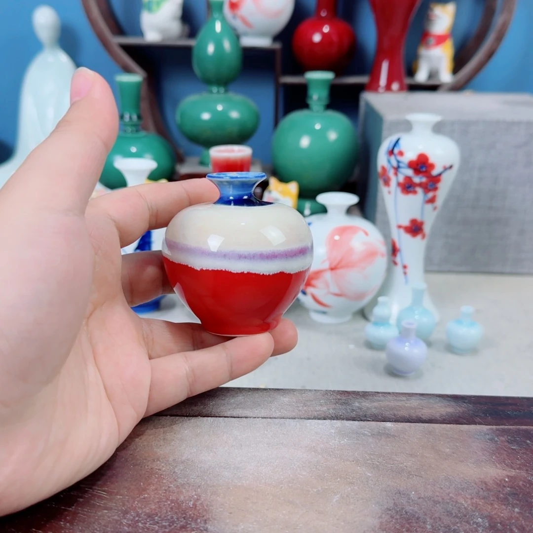 陶瓷手工小花器摆件