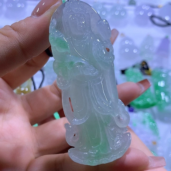 翡翠未镶嵌颈饰天然翡翠A货吊坠