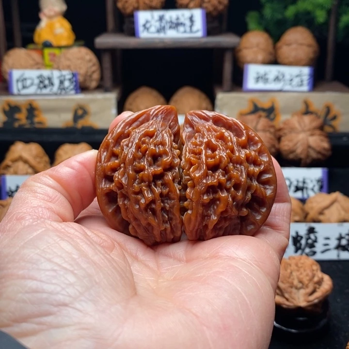 文玩核桃把件戏***馆官帽栾生壁