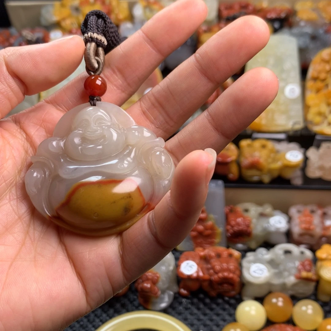 石英质玉（黄龙玉）挂件未镶嵌