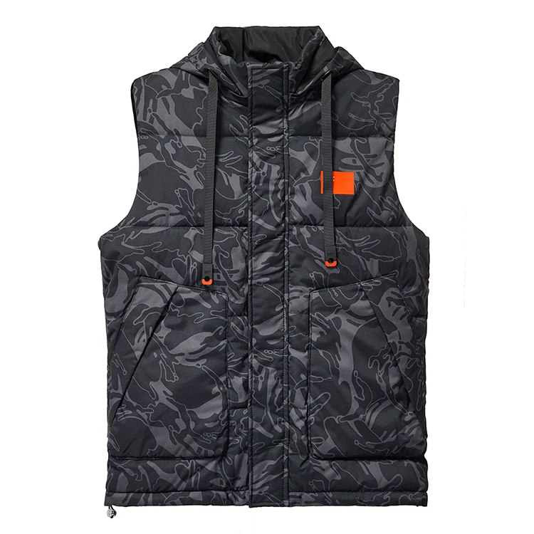 2025冬季新款男士马甲潮流加厚迷彩高中生保暖坎肩办公运动外套