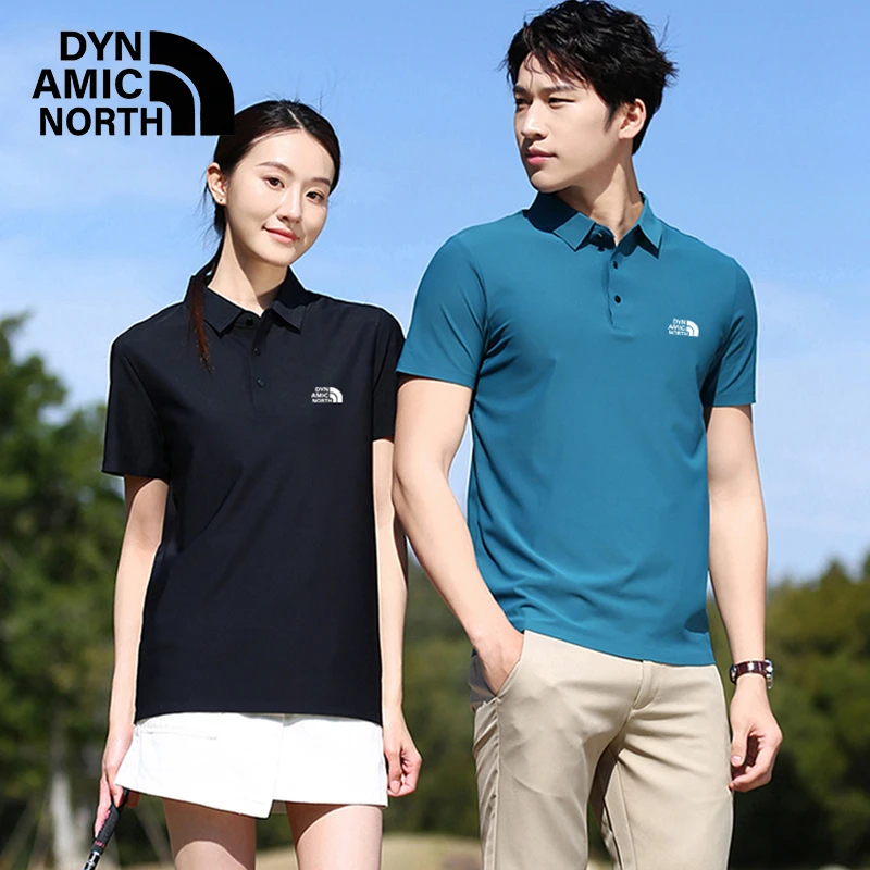 动感北面短袖夏季男生翻领透气户外运动冰丝POLO衫短袖情侣款