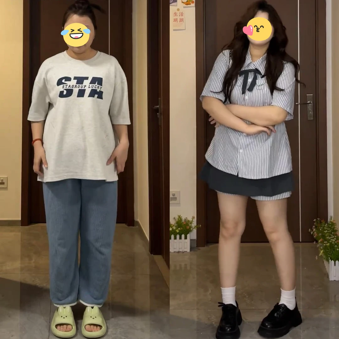 大码条纹衬衫短袖女夏胖mm学院风短裙套装2025新款衬衫裙子两件套