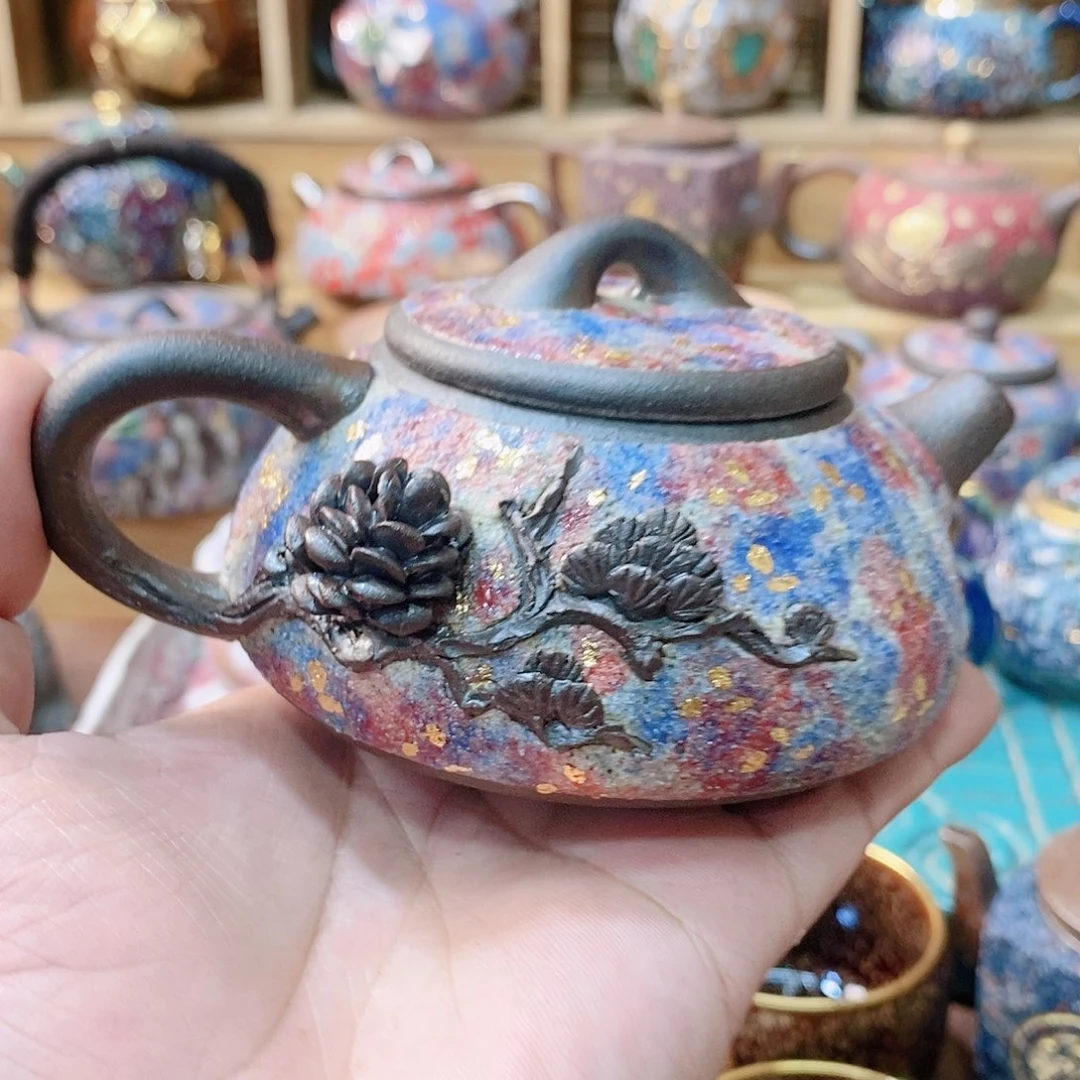粗陶志野柴烧茶器