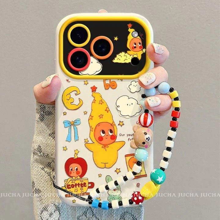 适用云朵星星人苹果17pro手机壳新款可爱iphone16plus全包15小众1