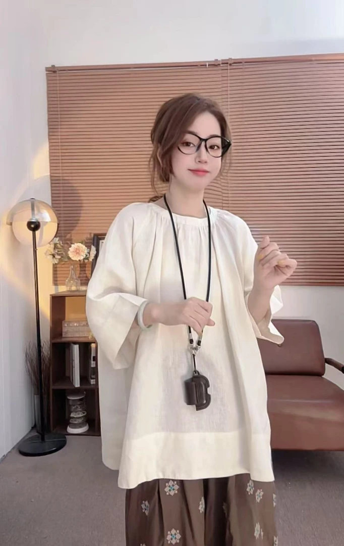 【简约方程式】 夏季气质韩版设计感纯色百搭衬衫~