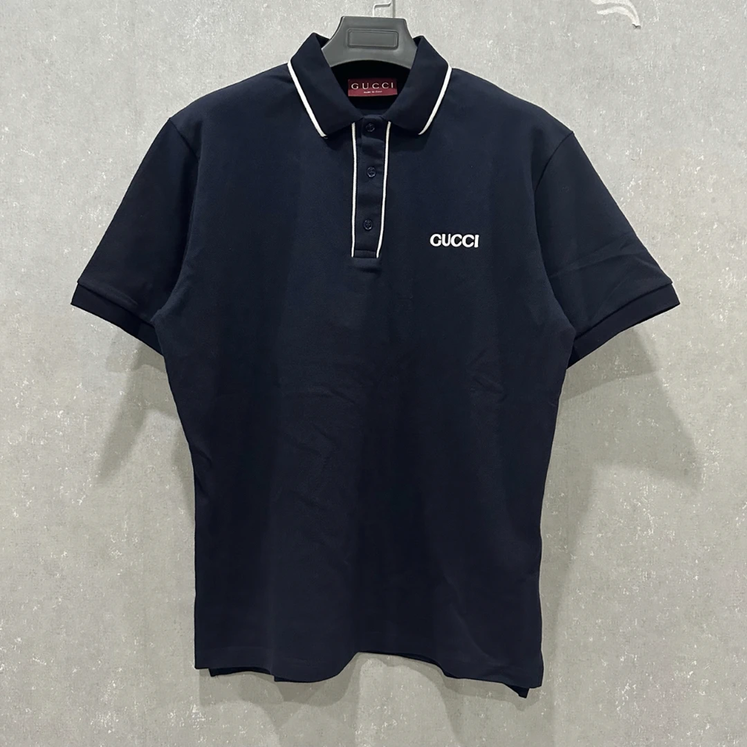 未使用 GUCCI/古驰 25SS刺绣胸标logo短袖polo衫