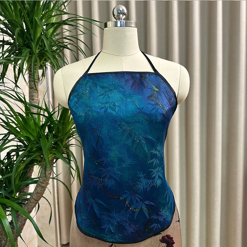 【二号链接】红云纱 100桑蚕丝纯手工古法肚兜 均码80-140斤