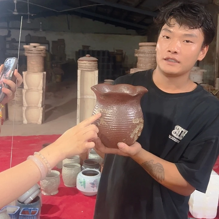 紫砂花盆夫妻花盆0625-30