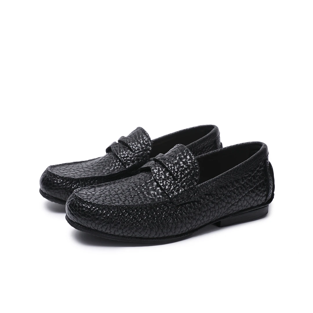 野牛开口笑豆豆鞋男士休闲商务男鞋