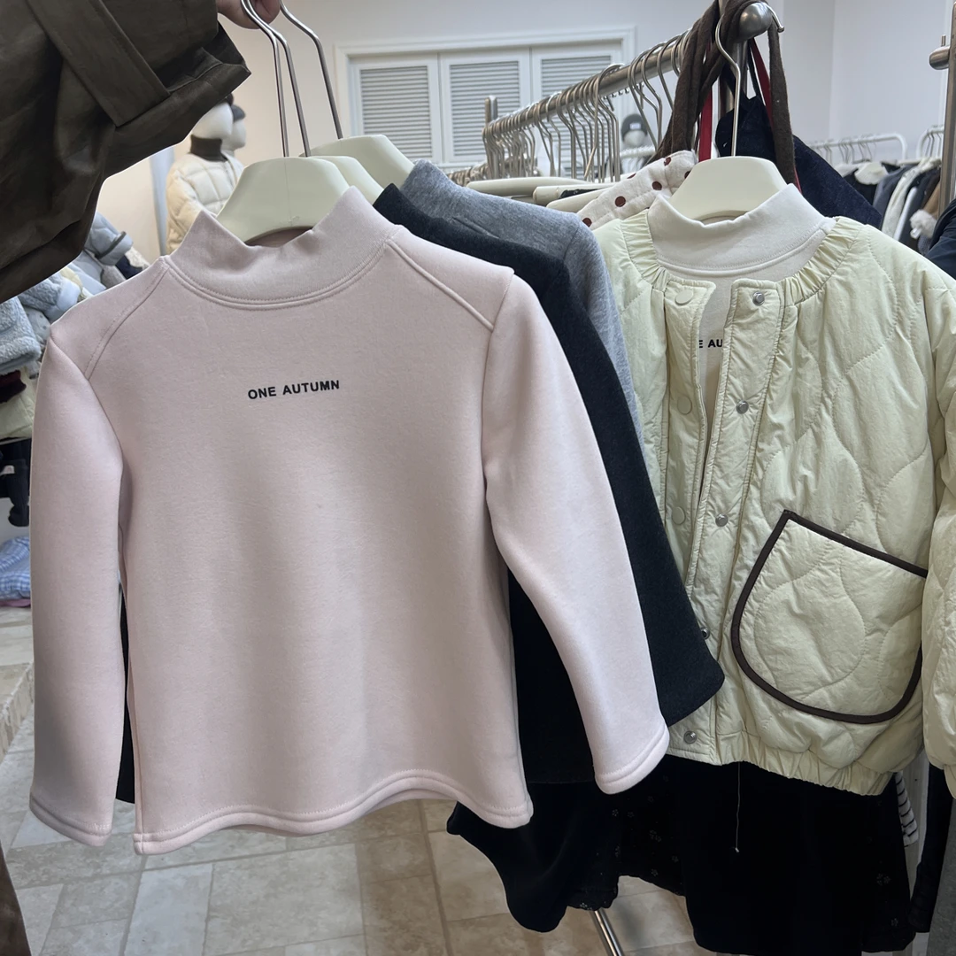 穆丝！儿童奥利绒打底衣正肩2025男童