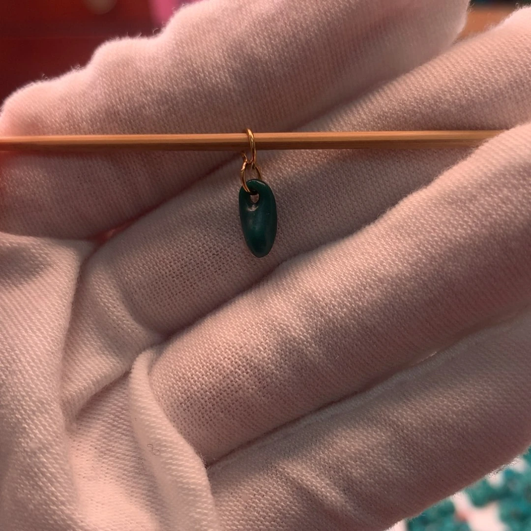 绿松石18K金镶嵌配饰j