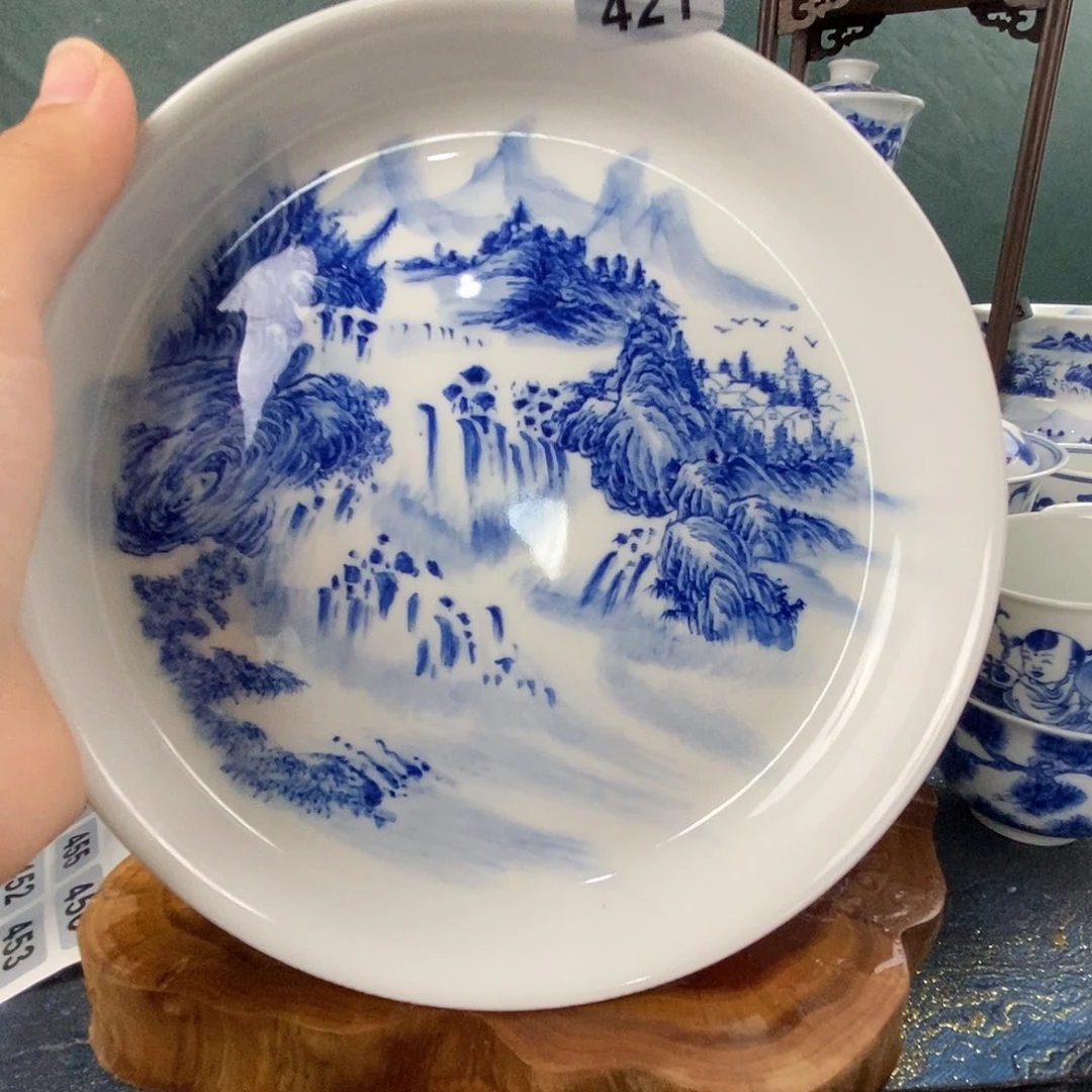 瓷片景德镇手绘青花茶器421