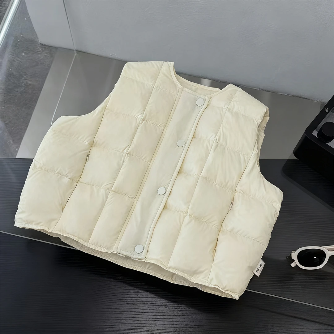 女童加棉马甲2025新款儿童宝宝轻薄无袖坎肩外套男宝童装外穿潮