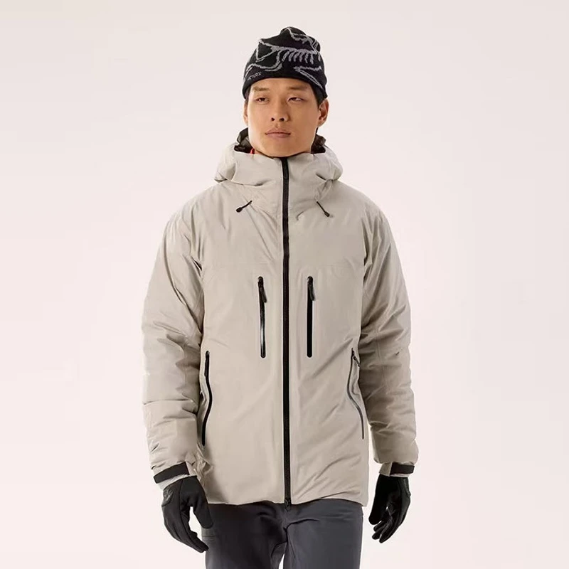 昆仑顶长袖防水男连帽棉衣聚酰亚胺棉服登山情侣男士风衣