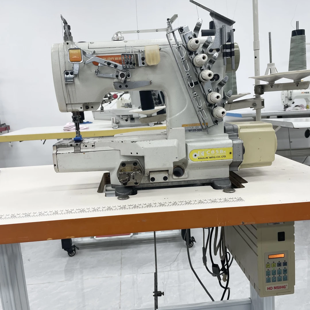 银箭C858K冚车直驱三针五线绷缝机工业缝纫机省电耐用