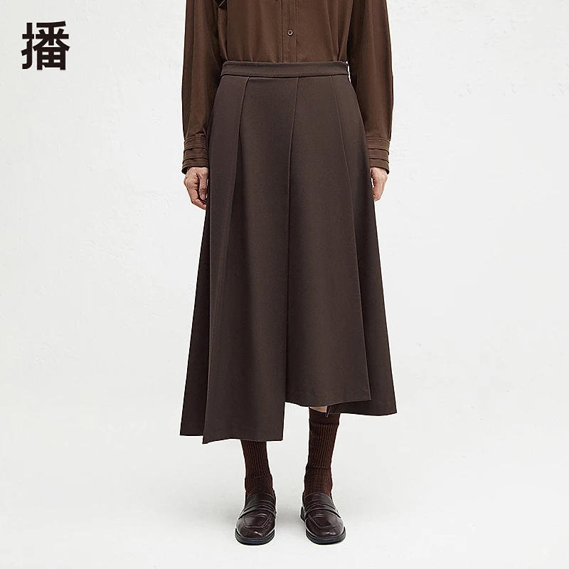 【达人专属】播舒适简约一片式腰头半身裙BDR4BD3499