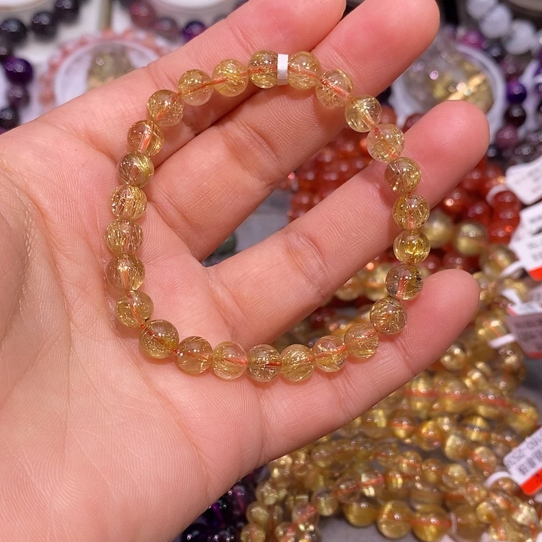 未镶嵌手链水晶金发晶7