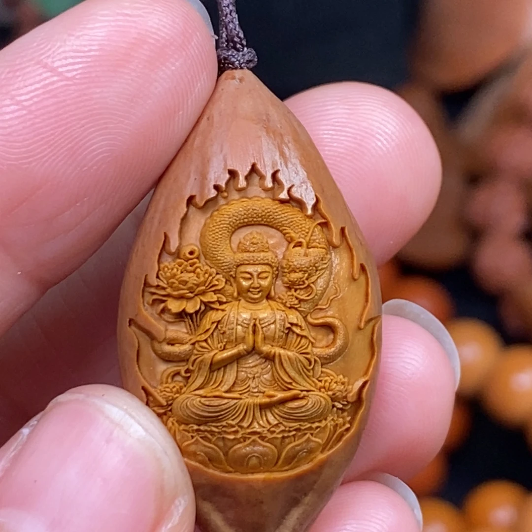 菩提籽类橄榄核雕刻手串手链项链吊坠