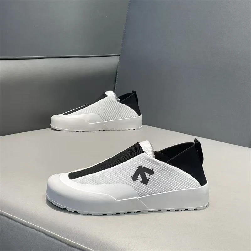 ZaSaFran夏季新款网面透气软底板鞋一脚蹬运动休闲鞋轻便小白男鞋