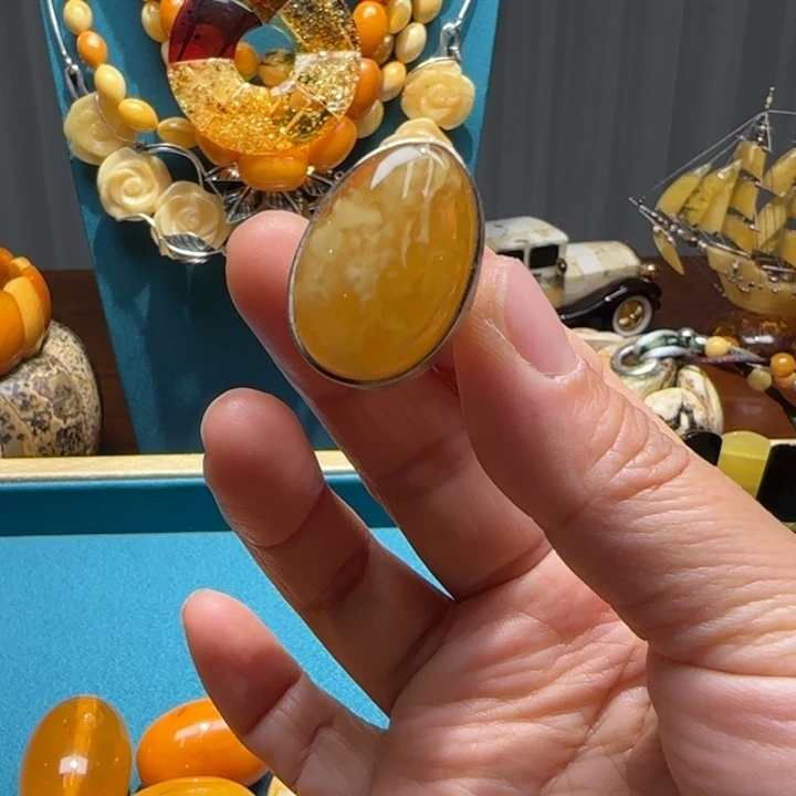 琥珀未镶嵌手链波兰设计款琥珀蜜蜡