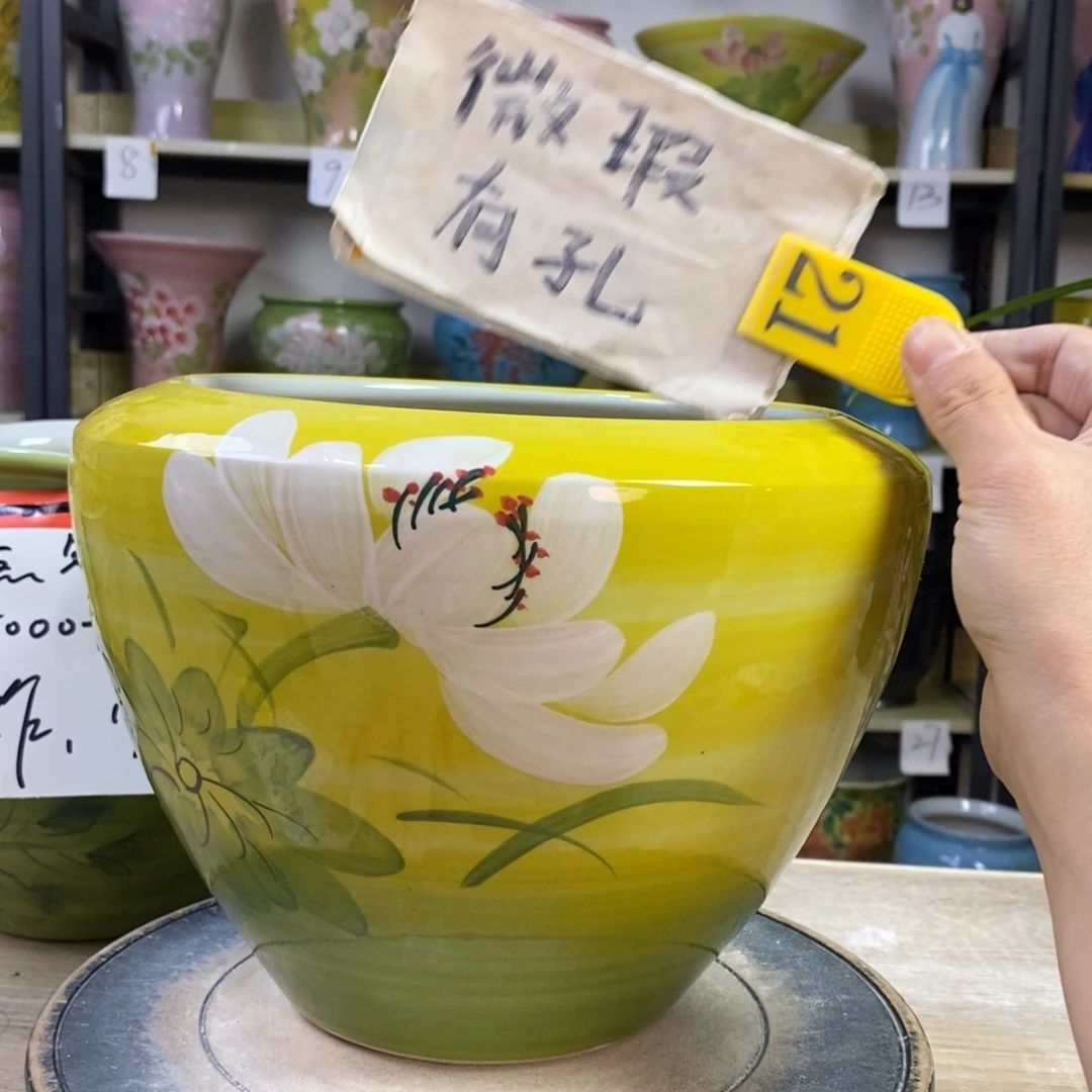 景德镇手工手绘陶瓷花盆