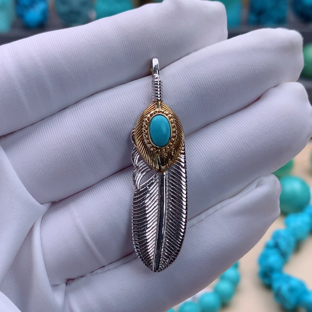 绿松石银S925镶嵌珠宝奇石