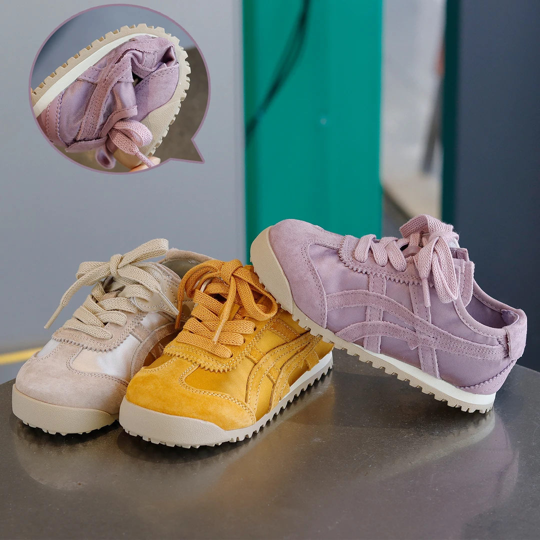 儿童阿甘鞋真皮小童运动鞋男童鞋子女童紫色鞋单鞋春秋新款潮童鞋